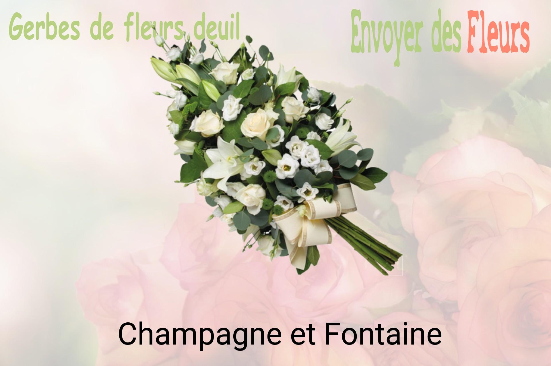 Gerbe de fleurs de deuil livrée à Champagne-et-Fontaine