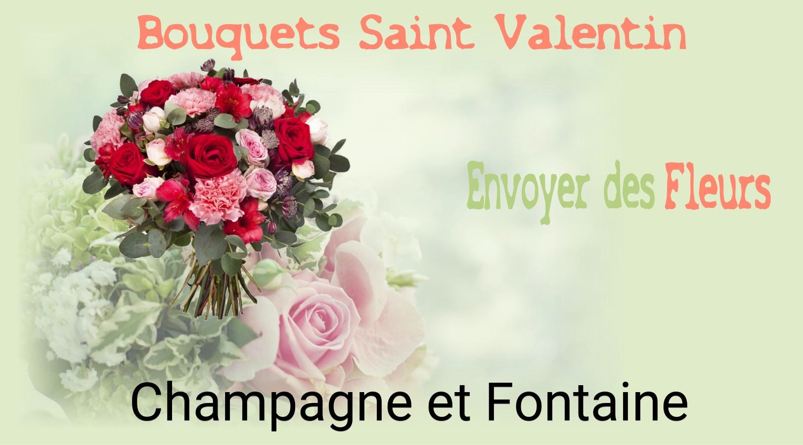 Roses de Saint-Valentin livrées à Champagne-et-Fontaine